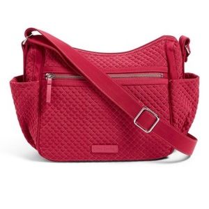 VERA BRADLEY Iconic On The Go Crossbody in Passion Pink Microfiber